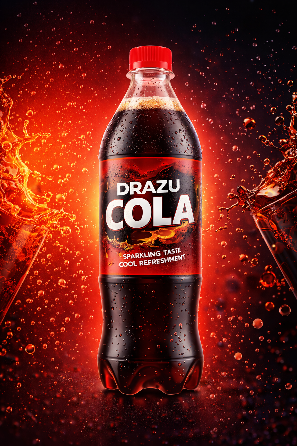Refreshing Drazu Cola Splash Design 1