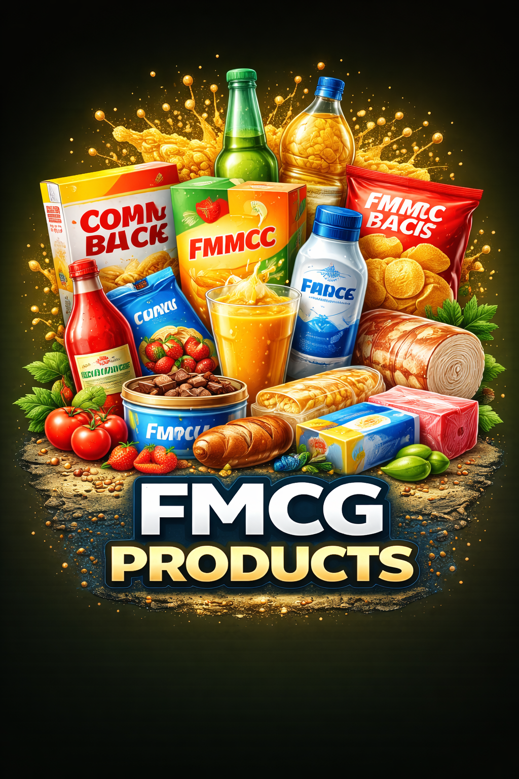 Home vibrant fmcg product display explosion