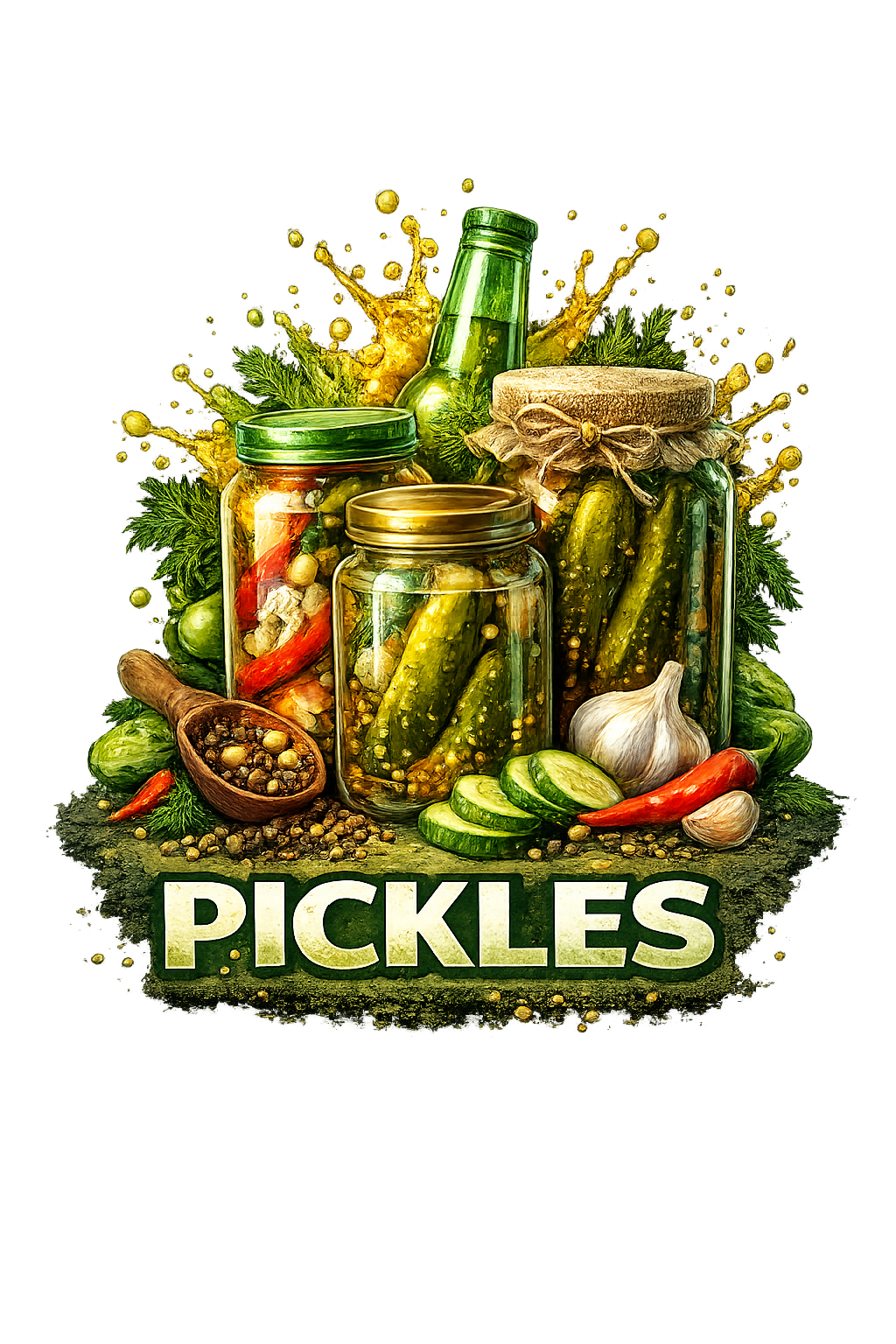 Home vibrant pickle jar explosion